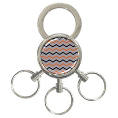 Basketball Thin Chevron 3-ring Key Chain by mccallacoulturesports