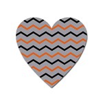 Basketball Thin Chevron Heart Magnet Front