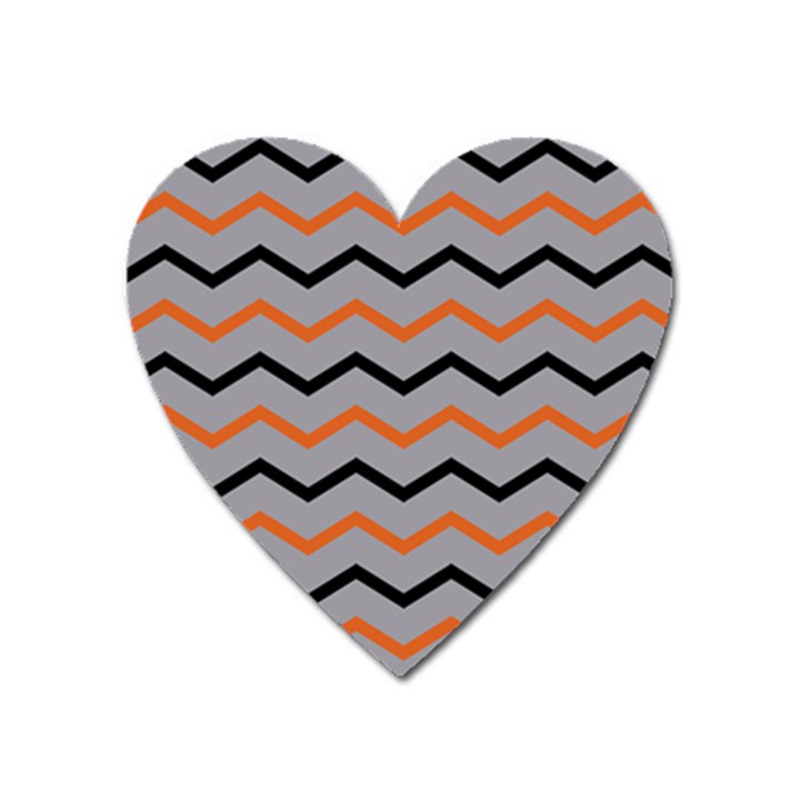 Basketball Thin Chevron Heart Magnet