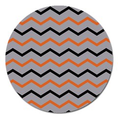 Basketball Thin Chevron Magnet 5  (round) by mccallacoulturesports