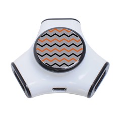 Basketball Thin Chevron 3-port Usb Hub by mccallacoulturesports