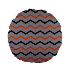 Basketball Thin Chevron Standard 15  Premium Flano Round Cushions by mccallacoulturesports