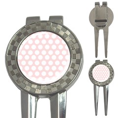 Pink And White Polka Dots 3-in-1 Golf Divots by mccallacoulture