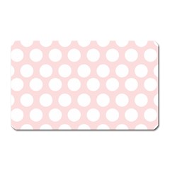 Pink And White Polka Dots Magnet (rectangular)