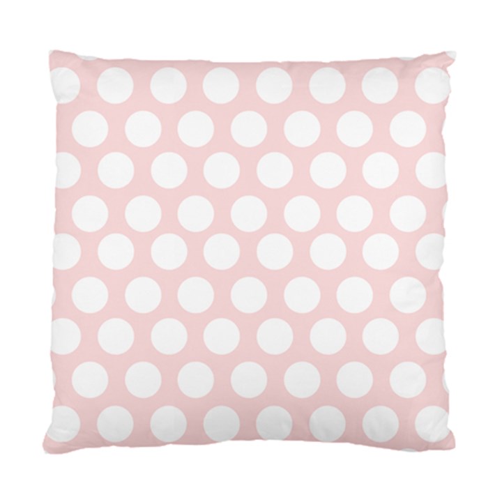 Pink and White Polka Dots Standard Cushion Case (One Side)