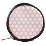 Pink and White Polka Dots Mini Makeup Bag Back