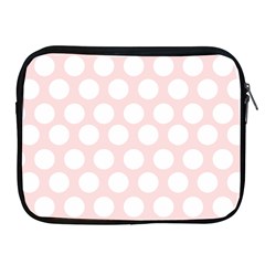 Pink And White Polka Dots Apple Ipad 2/3/4 Zipper Cases by mccallacoulture