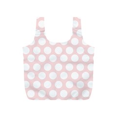 Pink And White Polka Dots Full Print Recycle Bag (s) by mccallacoulture