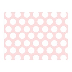 Pink And White Polka Dots Double Sided Flano Blanket (mini)  by mccallacoulture