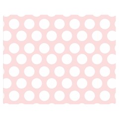 Pink And White Polka Dots Double Sided Flano Blanket (medium)  by mccallacoulture