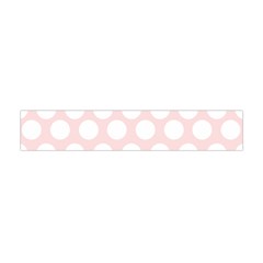 Pink And White Polka Dots Flano Scarf (mini) by mccallacoulture