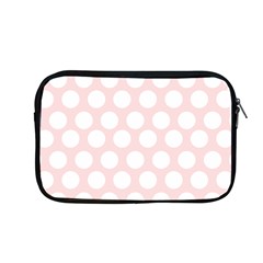 Pink And White Polka Dots Apple Macbook Pro 13  Zipper Case by mccallacoulture