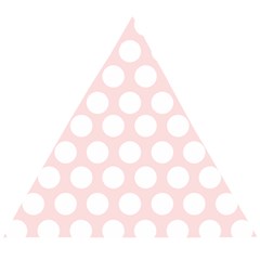 Pink And White Polka Dots Wooden Puzzle Triangle by mccallacoulture