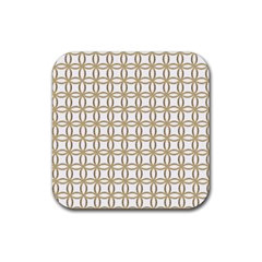 Gold Lattice Rubber Coaster (square)  by mccallacoulture