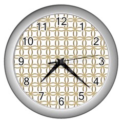 Gold Lattice Wall Clock (silver) by mccallacoulture