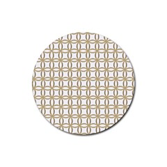 Gold Lattice Rubber Coaster (round) 