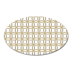 Gold Lattice Oval Magnet