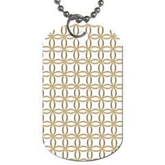 Gold Lattice Dog Tag (one Side) by mccallacoulture