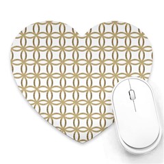 Gold Lattice Heart Mousepads by mccallacoulture