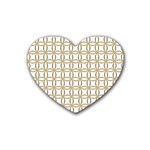 Gold Lattice Heart Coaster (4 pack)  Front