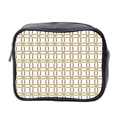 Gold Lattice Mini Toiletries Bag (two Sides) by mccallacoulture