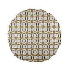 Gold Lattice Standard 15  Premium Round Cushions by mccallacoulture