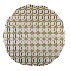 Gold Lattice Large 18  Premium Round Cushions