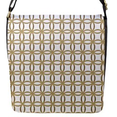 Gold Lattice Flap Closure Messenger Bag (s)