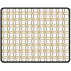 Gold Lattice Double Sided Fleece Blanket (medium)  by mccallacoulture