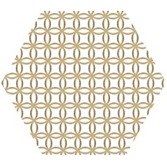 Gold Lattice Wooden Puzzle Hexagon by mccallacoulture