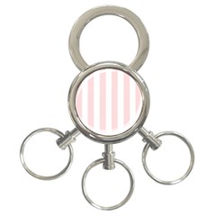 Pastel Pink Stripes 3-ring Key Chain by mccallacoulture