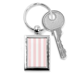 Pastel Pink Stripes Key Chain (rectangle) by mccallacoulture