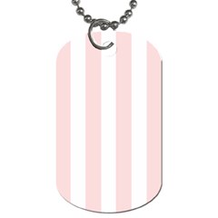 Pastel Pink Stripes Dog Tag (one Side)