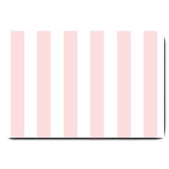 Pastel Pink Stripes Large Doormat  by mccallacoulture