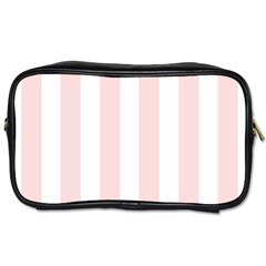 Pastel Pink Stripes Toiletries Bag (one Side) by mccallacoulture