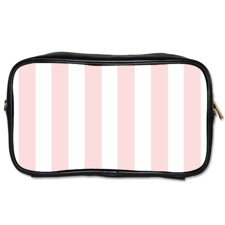 Pastel Pink Stripes Toiletries Bag (Two Sides)