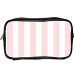 Pastel Pink Stripes Toiletries Bag (Two Sides) Back