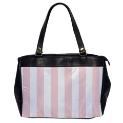 Pastel Pink Stripes Oversize Office Handbag by mccallacoulture