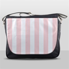 Pastel Pink Stripes Messenger Bag by mccallacoulture