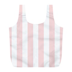 Pastel Pink Stripes Full Print Recycle Bag (l) by mccallacoulture