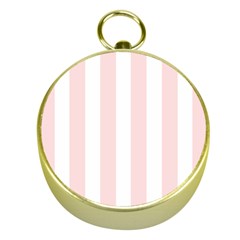 Pastel Pink Stripes Gold Compasses