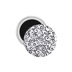 Black And White Swirls 1 75  Magnets by mccallacoulture