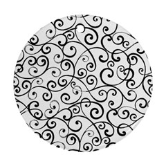 Black And White Swirls Ornament (round) by mccallacoulture