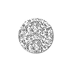 Black And White Swirls Golf Ball Marker by mccallacoulture