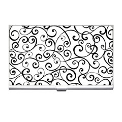 Black And White Swirls Business Card Holder by mccallacoulture