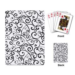 Black And White Swirls Playing Cards Single Design (rectangle)