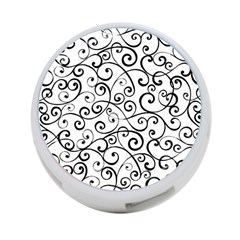 Black And White Swirls 4-port Usb Hub (one Side) by mccallacoulture