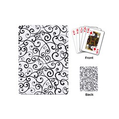 Black And White Swirls Playing Cards Single Design (mini)