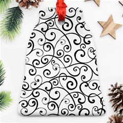 Black And White Swirls Ornament (bell)