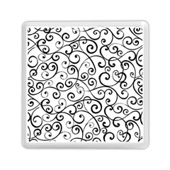 Black And White Swirls Memory Card Reader (square) by mccallacoulture